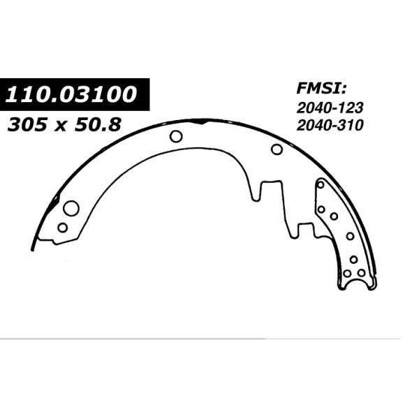 Centric Parts Centric Brake Shoes, 111.03100 111.03100